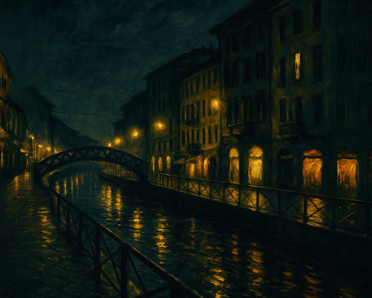 Naviglio Pavese, image created with artificial intelligence