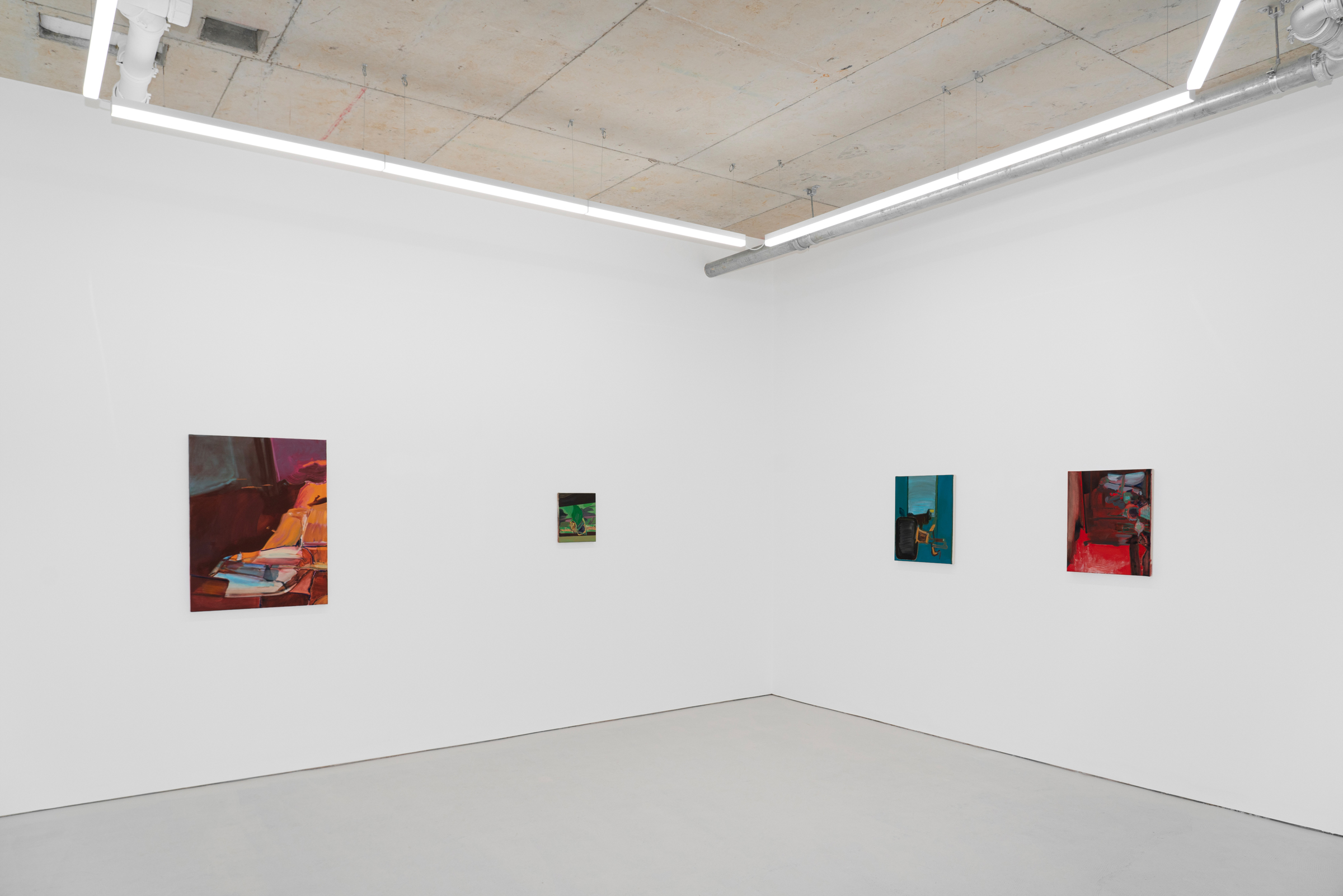 Installation view of Amelia Baratt, 2024, William Hine Gallery, London
