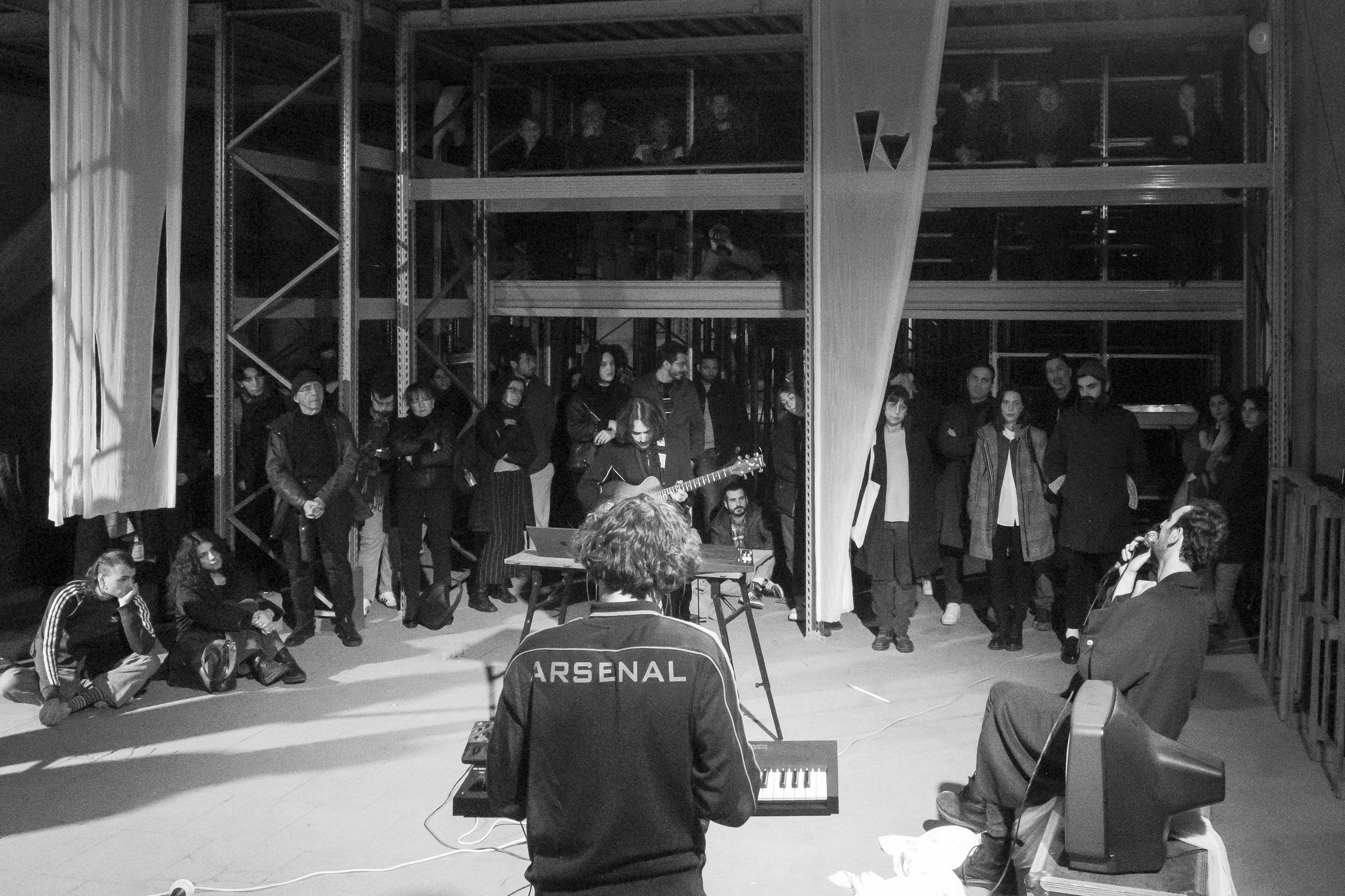 ‘The Hamlet Machine’, a concert opera by Desperate Housewaifs. Catania, viaraffineria 2024. Ph Giuseppe Guarrera, courtesy viaraffineria
