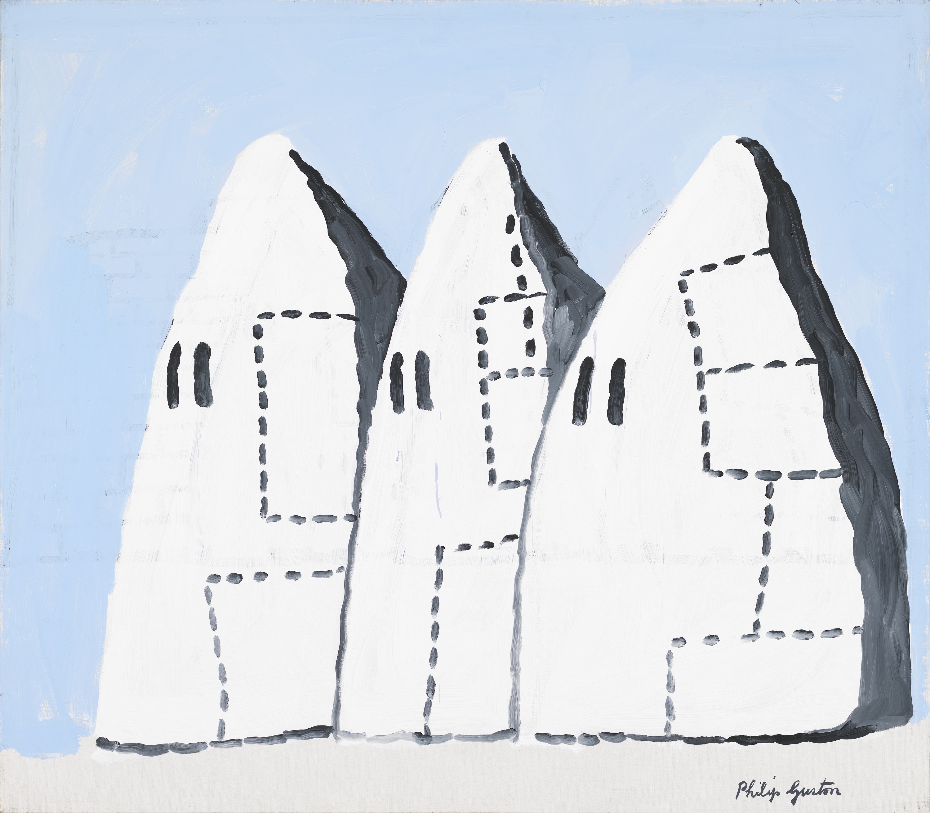 Philip Guston, Close-Up, 1969, acrylic on canvas, 42 x 48 inches (106.7 cm x 121.9 cm). Whitney Museum of American Art, New York, bequest of Musa Mayer © Property of Philip Guston