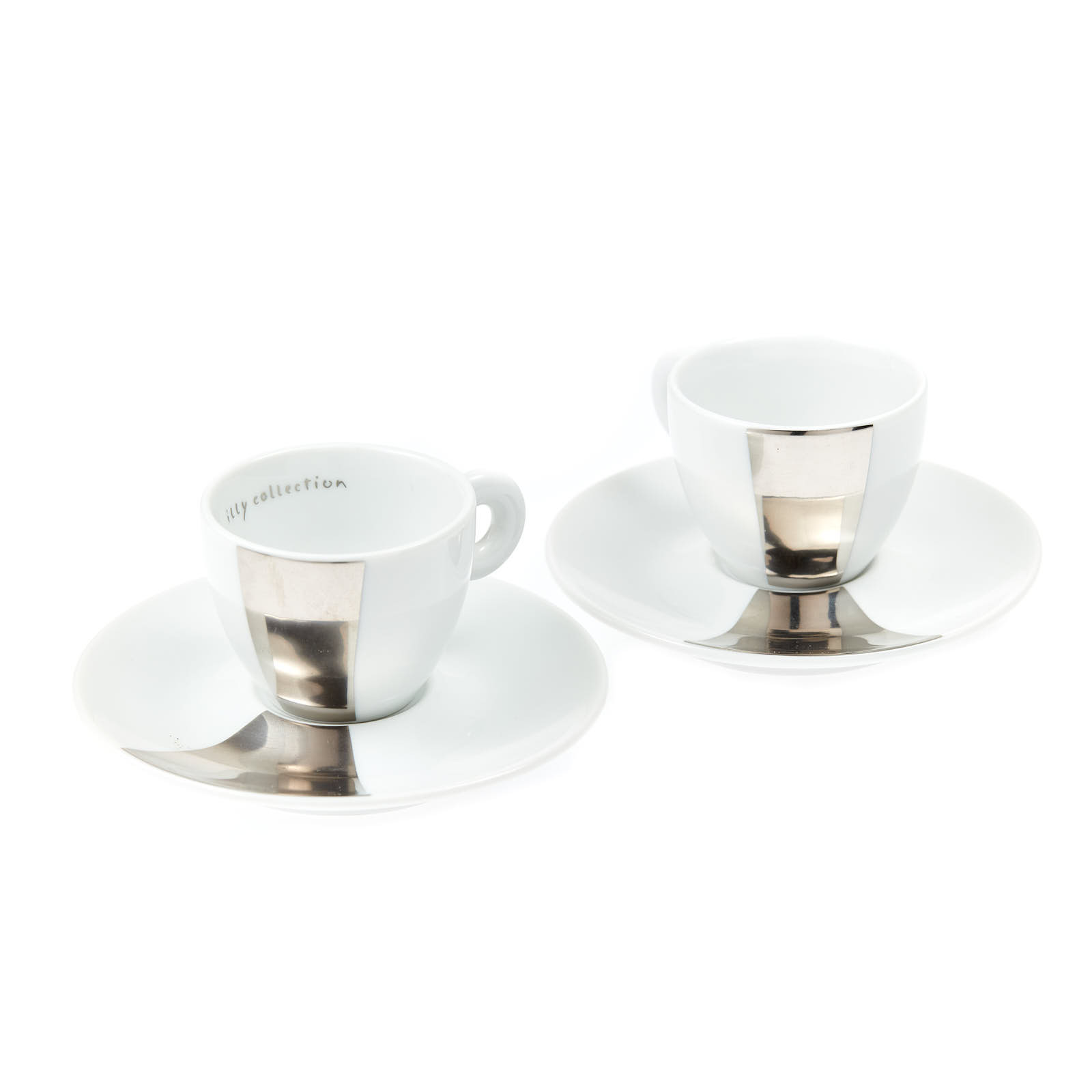 2 Illy “mirror” Coffee Cups cover