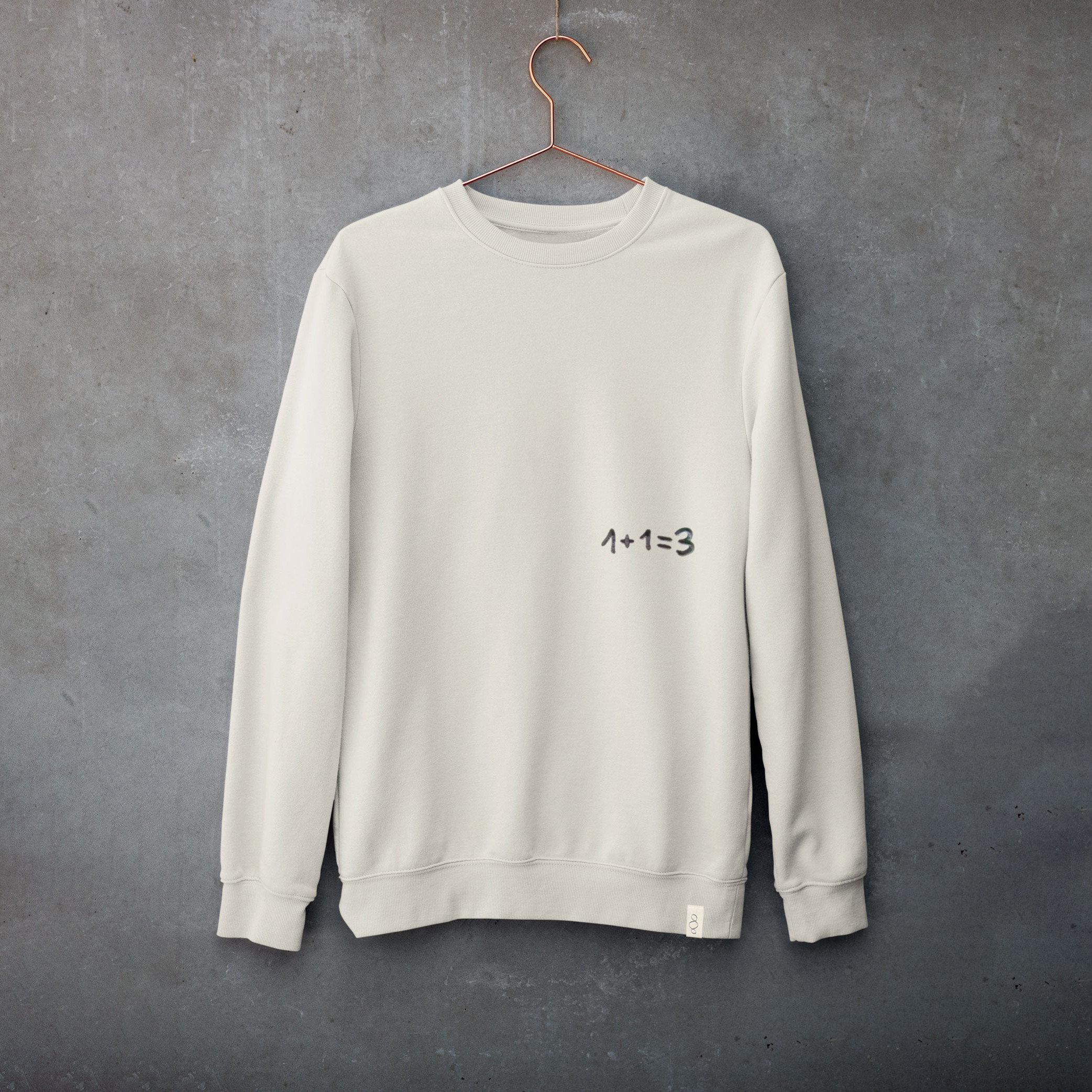 Adult sweatshirt with embroidery cover
