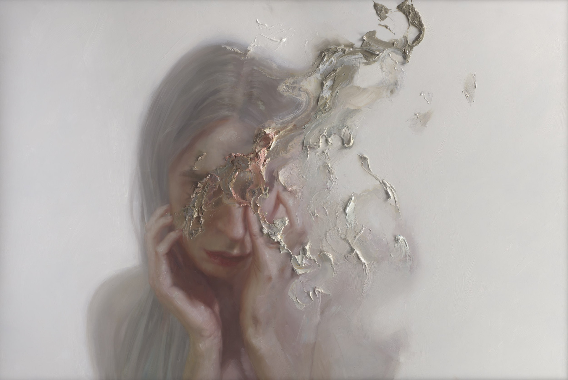 Henrik Uldalen, Trance, Olio su legno, 120 x 180 cm, 2018, Courtesy of JD Malat Gallery
