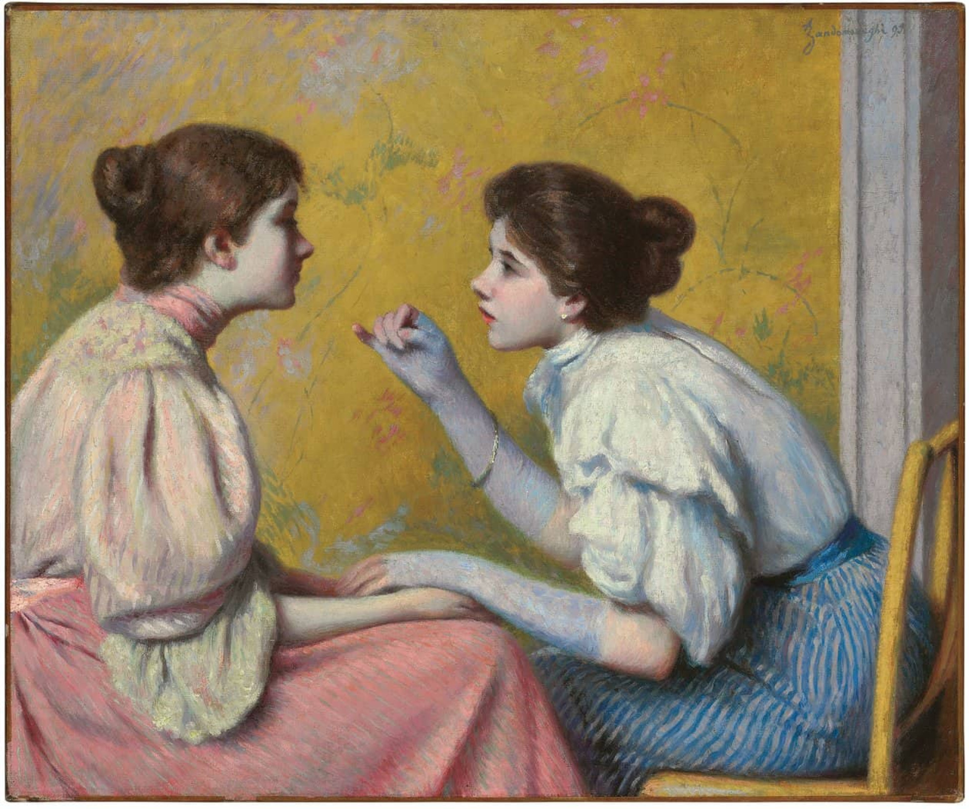 Federigo Zandomeneghi, "Interesting Conversation", 1895