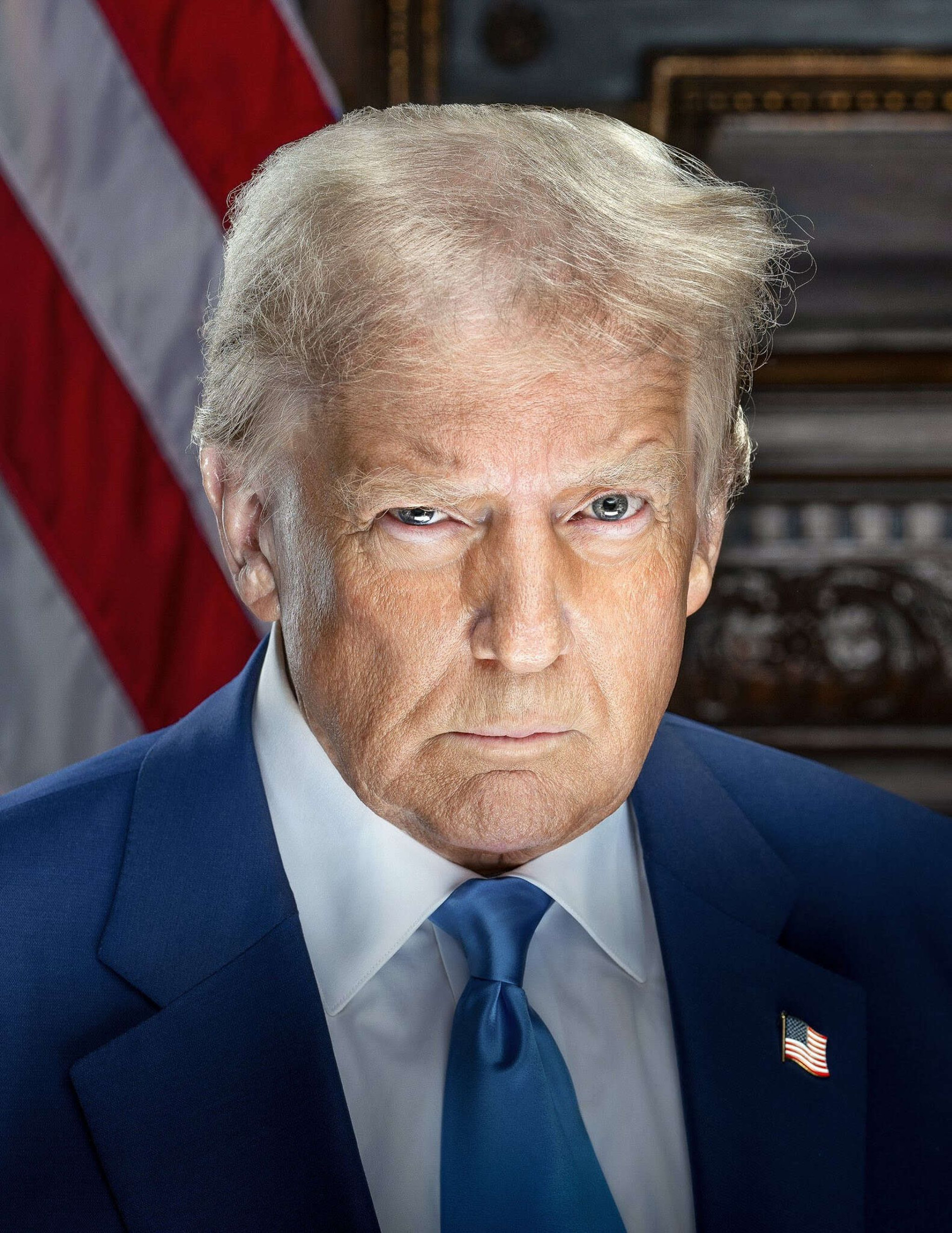 Ritratto ufficiale del presidente americano Donald J. Trump